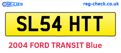 SL54HTT are the vehicle registration plates.