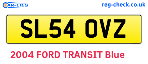 SL54OVZ are the vehicle registration plates.