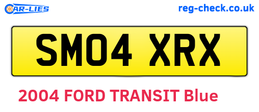 SM04XRX are the vehicle registration plates.