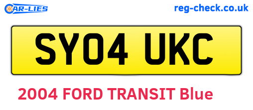 SY04UKC are the vehicle registration plates.