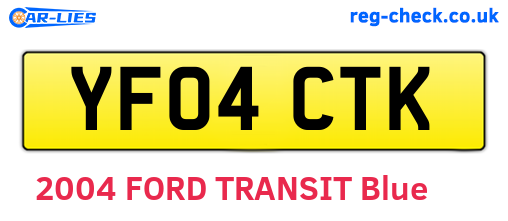YF04CTK are the vehicle registration plates.