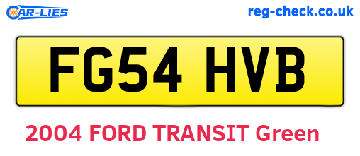 FG54HVB are the vehicle registration plates.