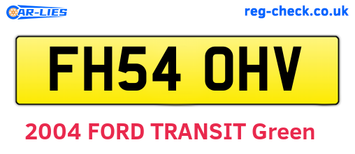 FH54OHV are the vehicle registration plates.