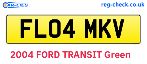 FL04MKV are the vehicle registration plates.