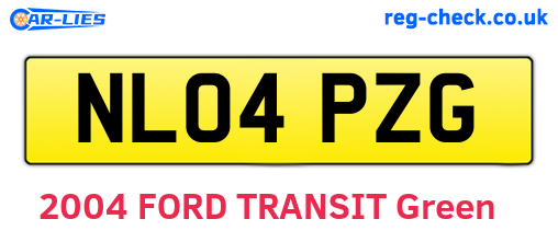 NL04PZG are the vehicle registration plates.