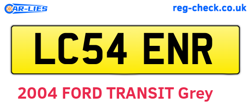 LC54ENR are the vehicle registration plates.