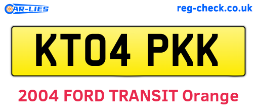 KT04PKK are the vehicle registration plates.