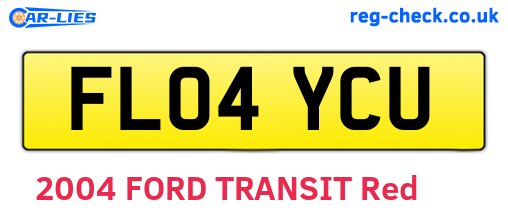FL04YCU are the vehicle registration plates.