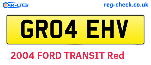 GR04EHV are the vehicle registration plates.