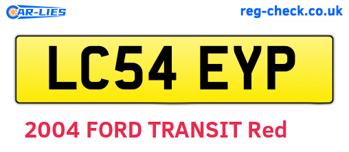 LC54EYP are the vehicle registration plates.