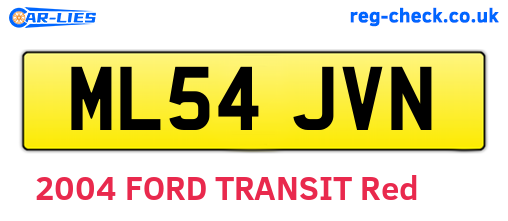 ML54JVN are the vehicle registration plates.