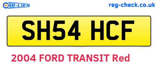 SH54HCF are the vehicle registration plates.