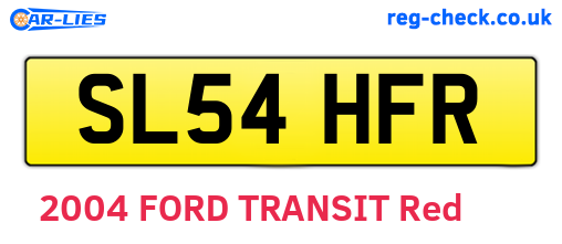 SL54HFR are the vehicle registration plates.