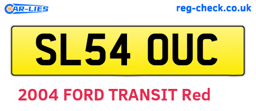 SL54OUC are the vehicle registration plates.
