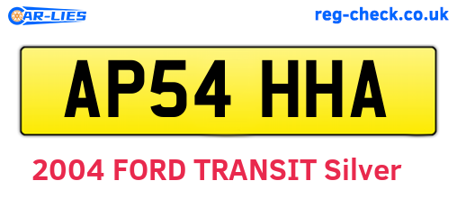 AP54HHA are the vehicle registration plates.