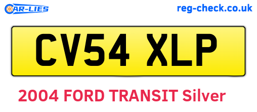 CV54XLP are the vehicle registration plates.