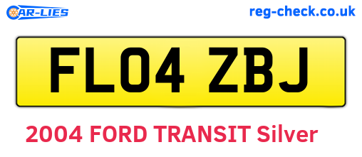 FL04ZBJ are the vehicle registration plates.