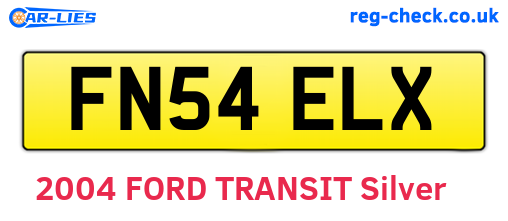 FN54ELX are the vehicle registration plates.