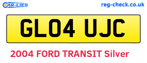 GL04UJC are the vehicle registration plates.