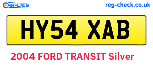 HY54XAB are the vehicle registration plates.