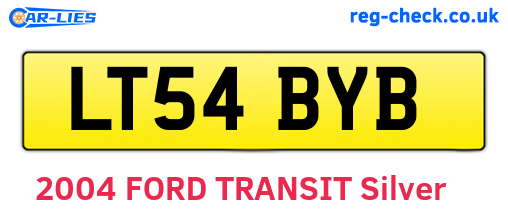 LT54BYB are the vehicle registration plates.