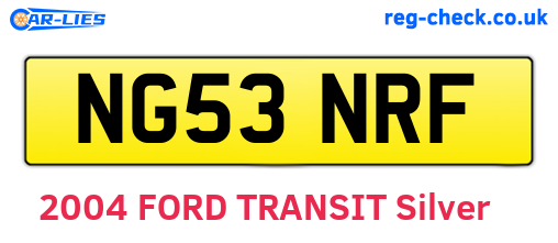 NG53NRF are the vehicle registration plates.