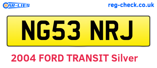 NG53NRJ are the vehicle registration plates.
