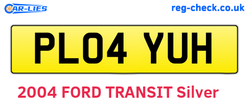 PL04YUH are the vehicle registration plates.