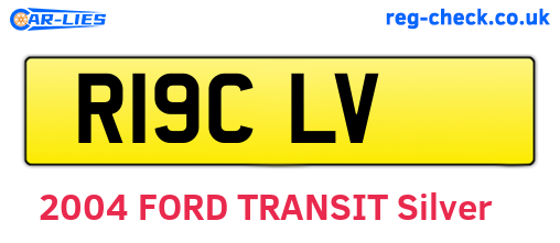 R19CLV are the vehicle registration plates.