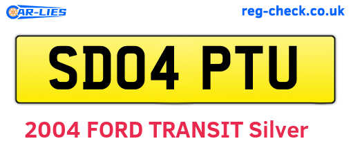 SD04PTU are the vehicle registration plates.