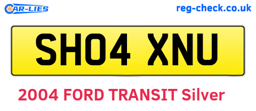 SH04XNU are the vehicle registration plates.