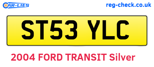 ST53YLC are the vehicle registration plates.