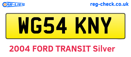 WG54KNY are the vehicle registration plates.