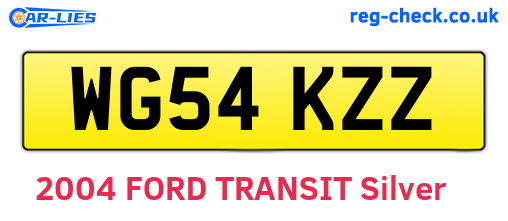 WG54KZZ are the vehicle registration plates.