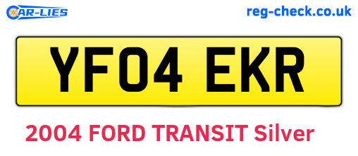 YF04EKR are the vehicle registration plates.