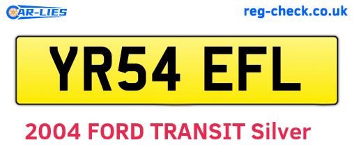YR54EFL are the vehicle registration plates.