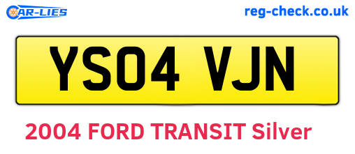 YS04VJN are the vehicle registration plates.