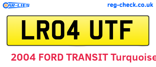 LR04UTF are the vehicle registration plates.