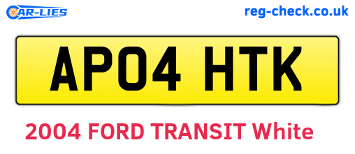 AP04HTK are the vehicle registration plates.