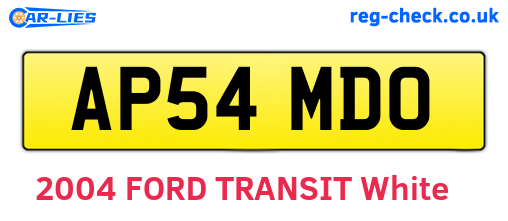 AP54MDO are the vehicle registration plates.