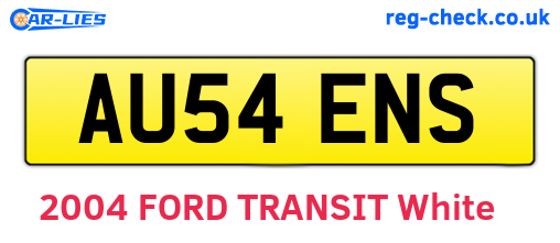 AU54ENS are the vehicle registration plates.