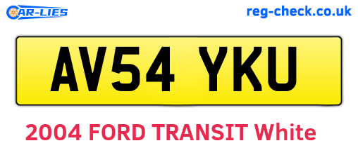AV54YKU are the vehicle registration plates.