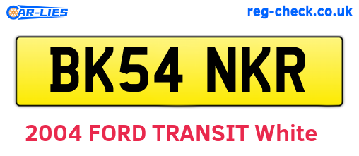 BK54NKR are the vehicle registration plates.