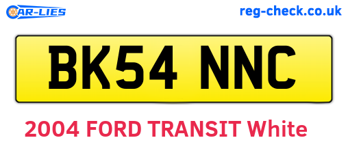 BK54NNC are the vehicle registration plates.