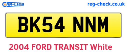 BK54NNM are the vehicle registration plates.