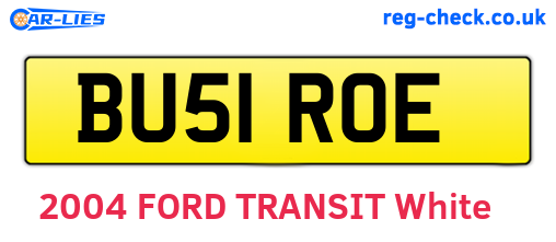 BU51ROE are the vehicle registration plates.