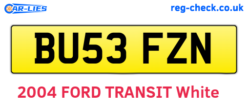BU53FZN are the vehicle registration plates.
