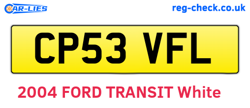 CP53VFL are the vehicle registration plates.