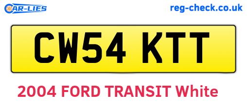 CW54KTT are the vehicle registration plates.