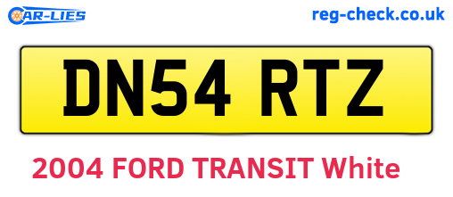 DN54RTZ are the vehicle registration plates.